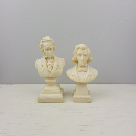Bethoven and Chopin Resin Bust Sculptures made in Italy - Picture 2 of 16